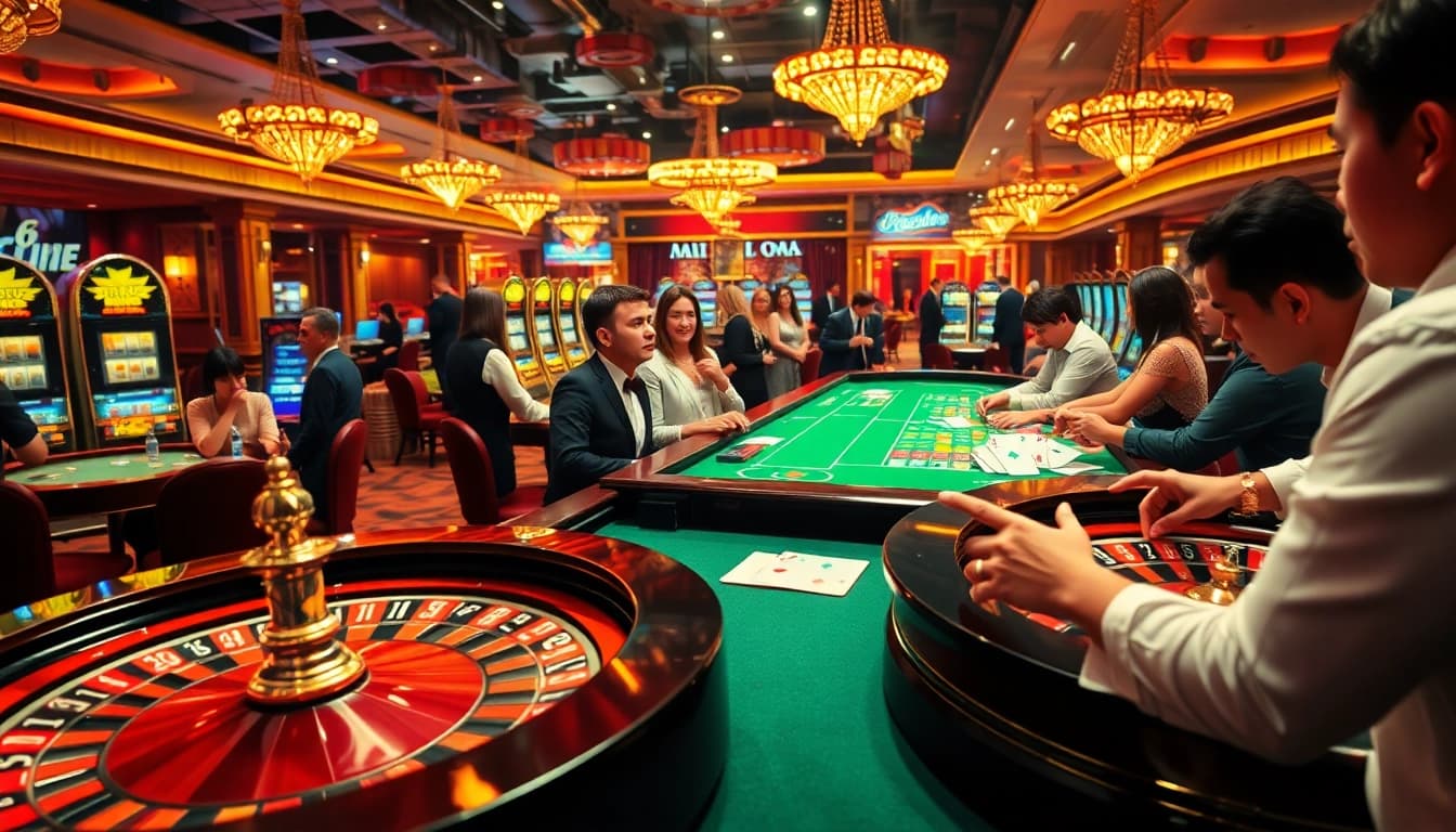 Casino en ligne France, joueurs captivés autour d'une table de roulette animée.