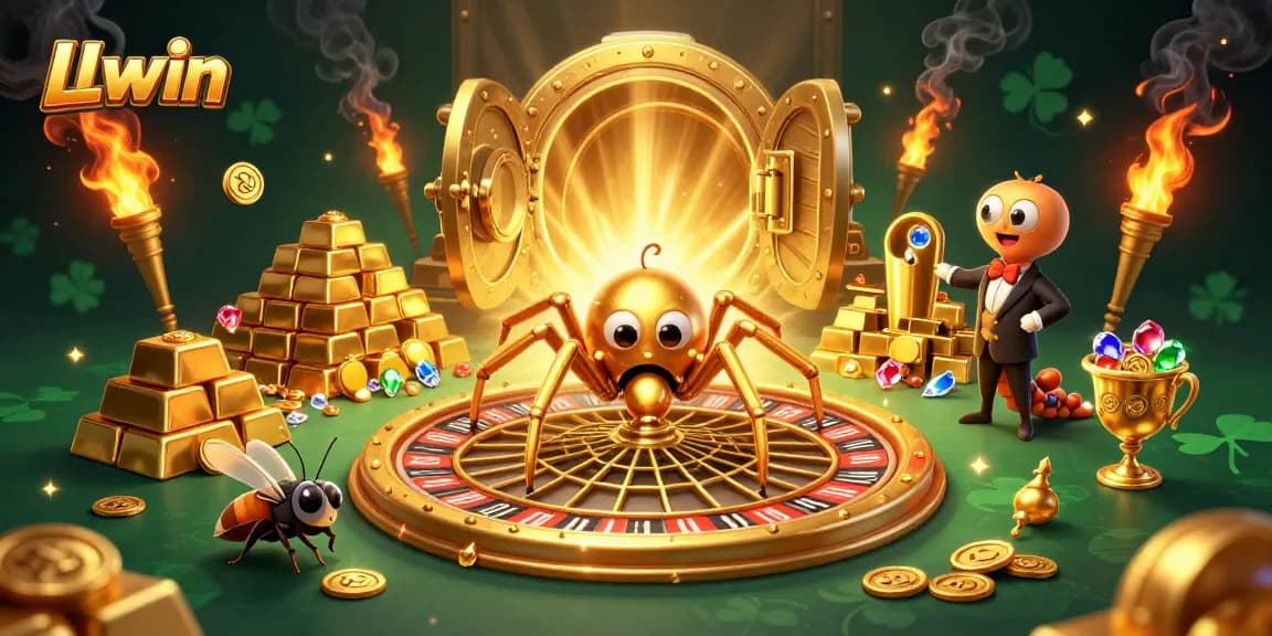 Engage in thrilling gameplay at LLwin with exciting roulette spins, golden treasures, and dynamic characters.