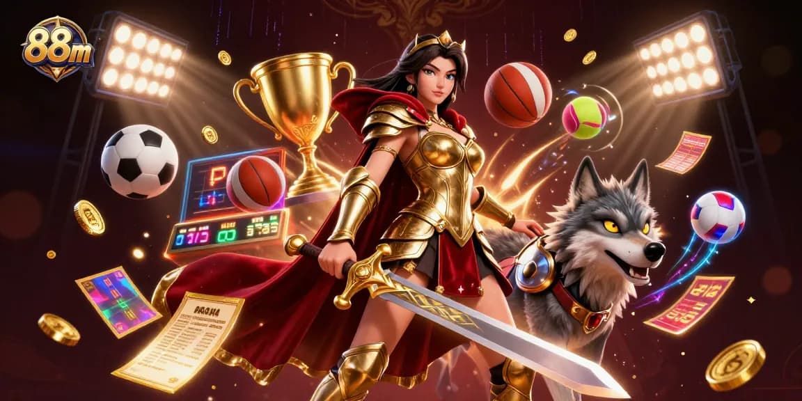 Engage with exciting gameplay as 88m embodies a warrior queen in a dynamic casino setting.