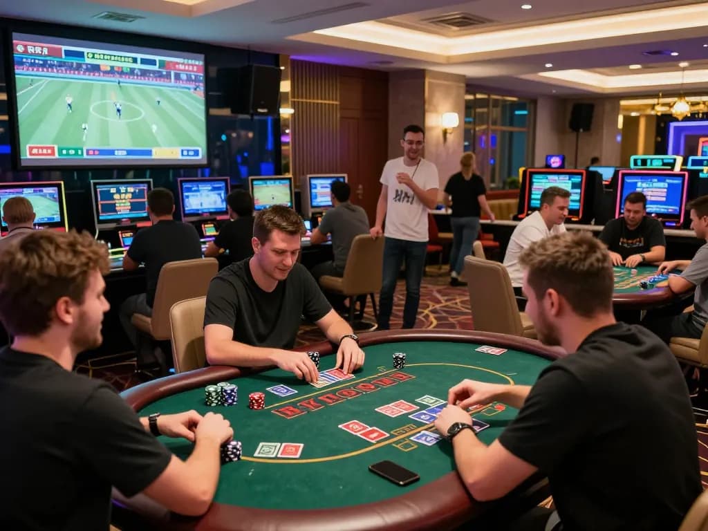 Players enjoying diverse games at ok365 gaming lounge with vibrant atmosphere.