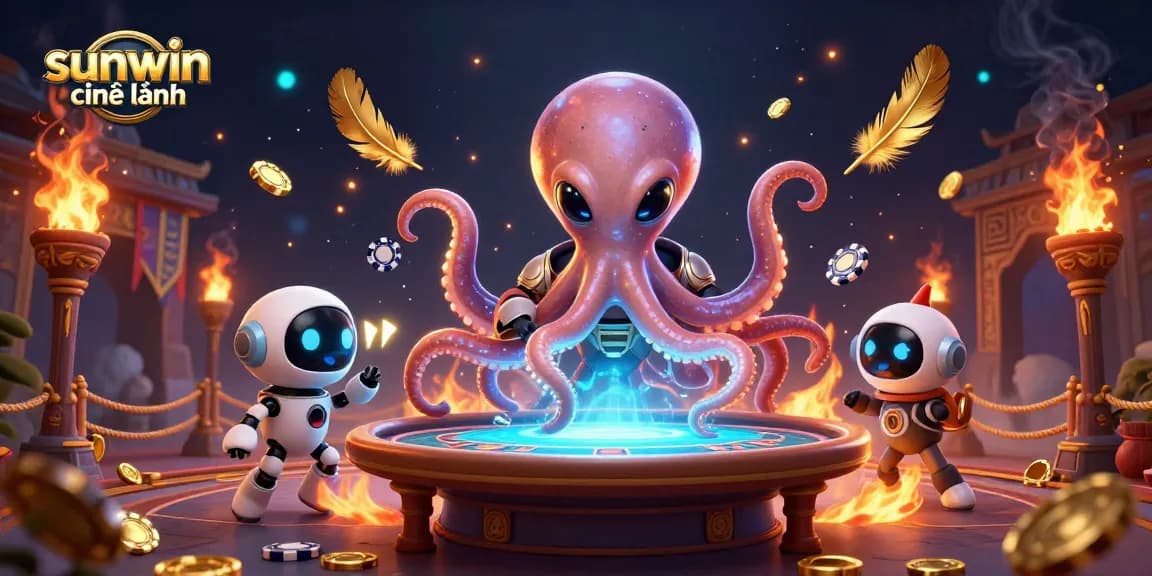 Experience the thrill of sunwin chính hãng with an exciting alien poker scene featuring vibrant animations and dynamic elements.