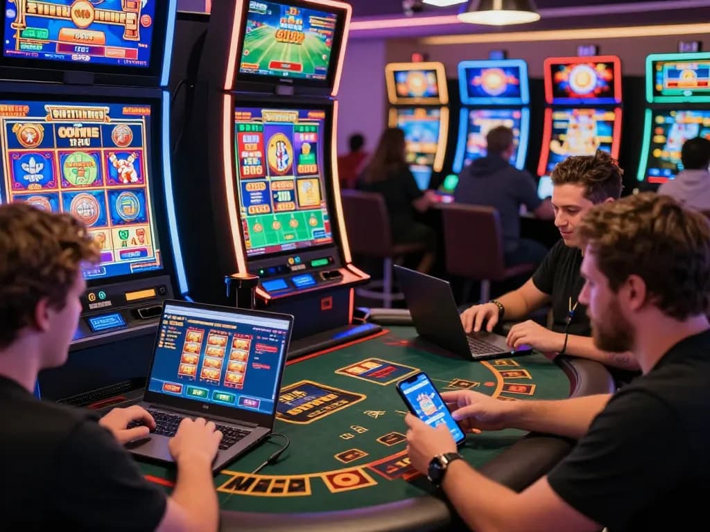 Engaging online gambling experience on nk88 platform with vibrant gaming activities and interactive users.
