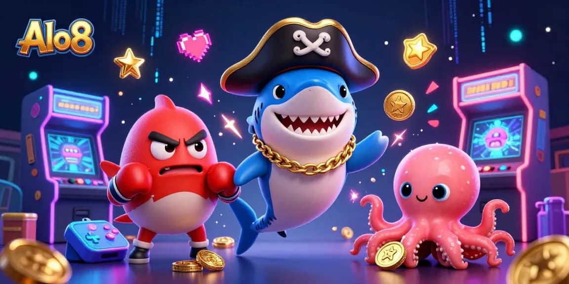 Alo8 brings players thrilling gambling adventures with colorful characters and arcade-inspired aesthetics.
