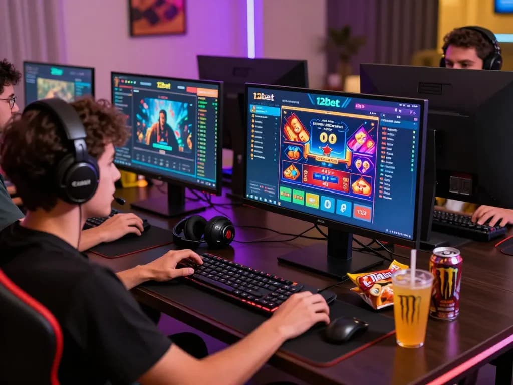 Engaged player at 12bet Brasil enjoying an exciting online gaming experience.