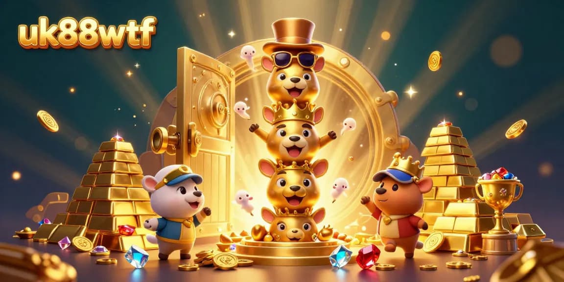 Experience exciting casino adventures with uk88wtf’s vibrant 3D totem and treasure scene.