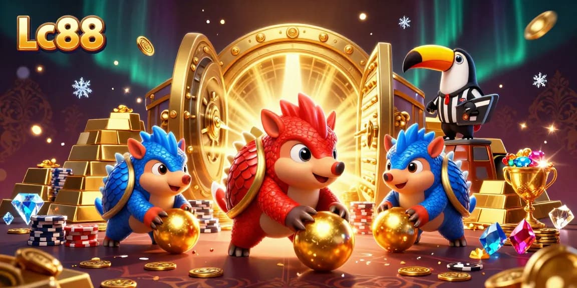 Engage in thrilling action at Lc88 with colorful pangolins and golden treasures.