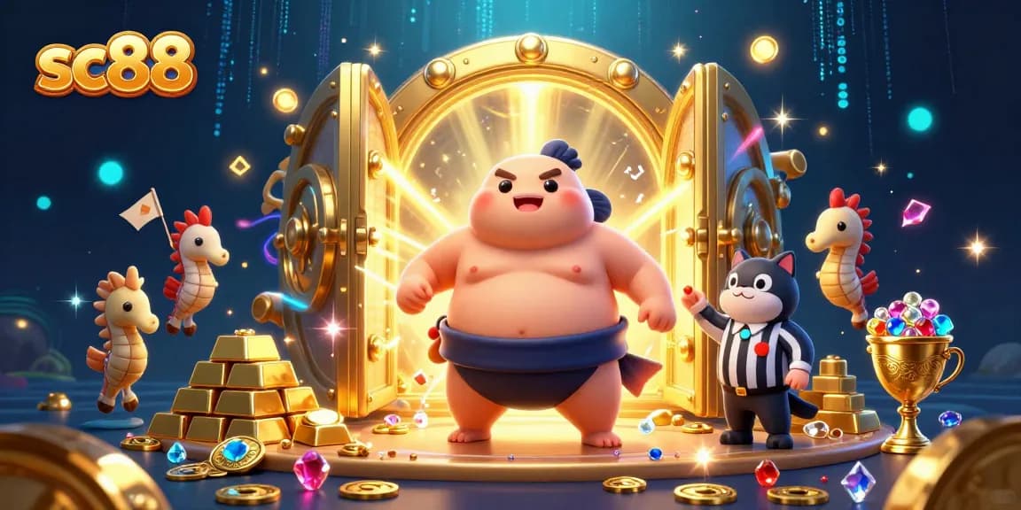 Experience thrilling gameplay at SC88 with a vibrant underwater casino world featuring colorful characters and treasures.
