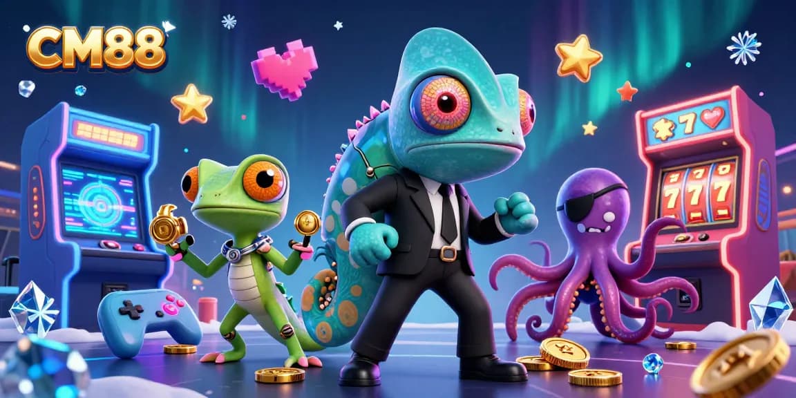 Engage in thrilling gameplay at CM88 with vibrant casino elements and colorful characters.