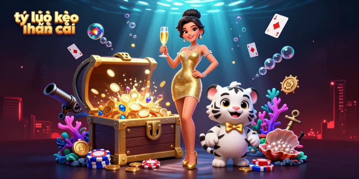 Engage with tỷ lệ kèo nhà cái in a vibrant underwater casino scene filled with gold coins and dynamic gaming elements.