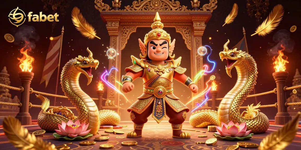 Win big with fabet's captivating 3D casino guardian illustration, embodying the thrill of online gaming.