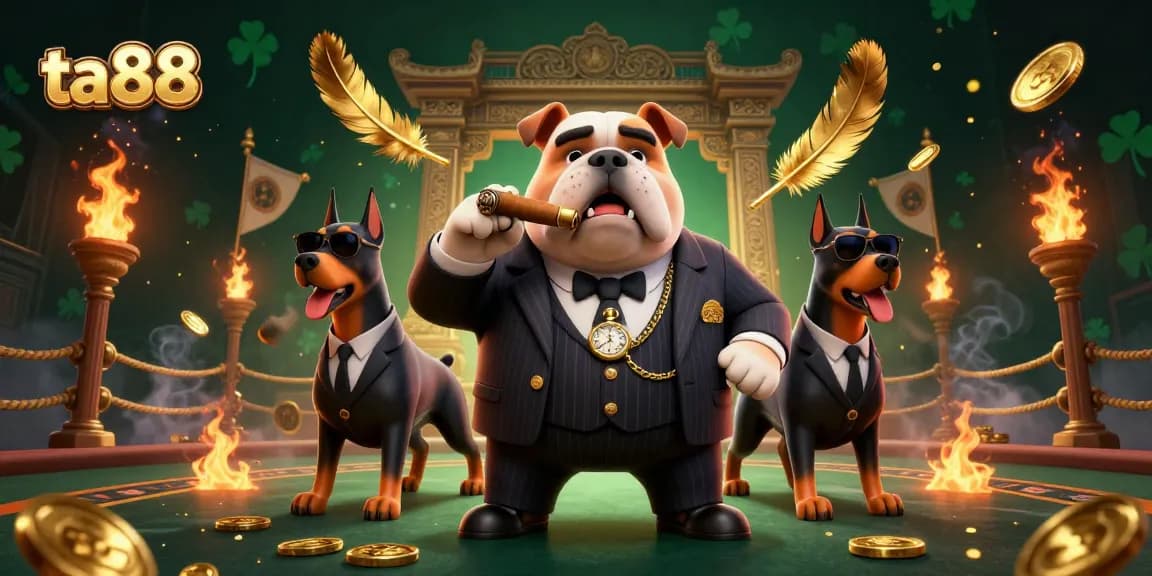 Experience the excitement of ta88 with a mafia-themed casino scene full of betting tokens and dynamic lighting.