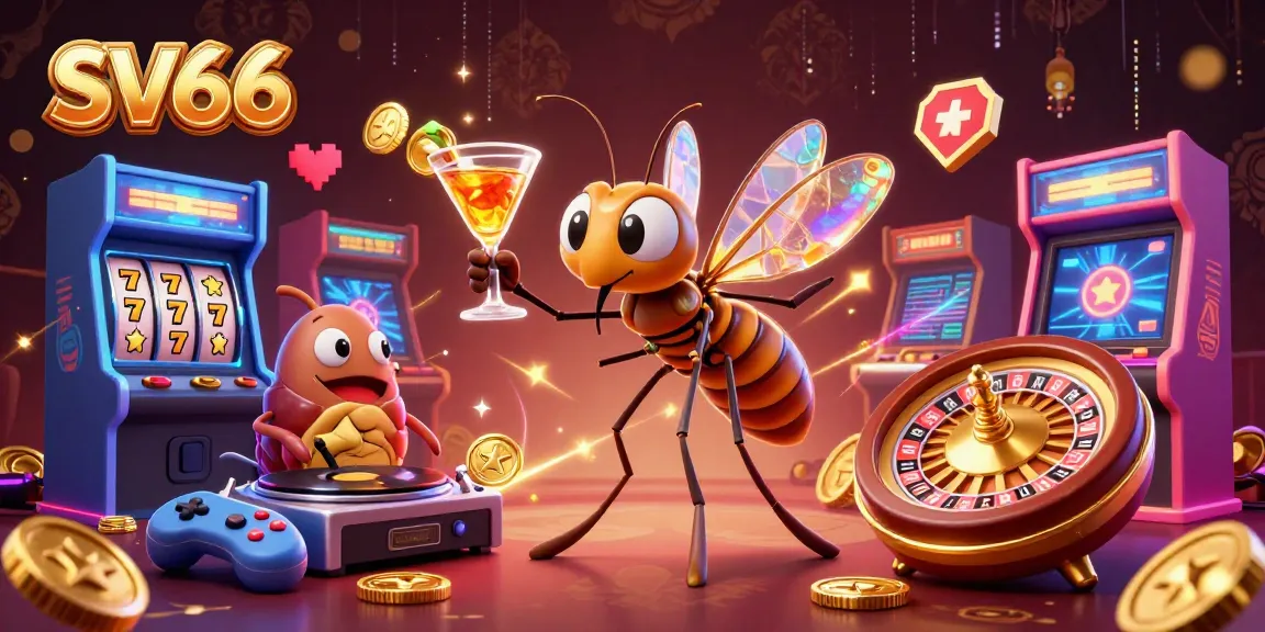Experience thrilling gameplay at SV66 with a vibrant casino scene featuring dynamic characters and gaming elements.