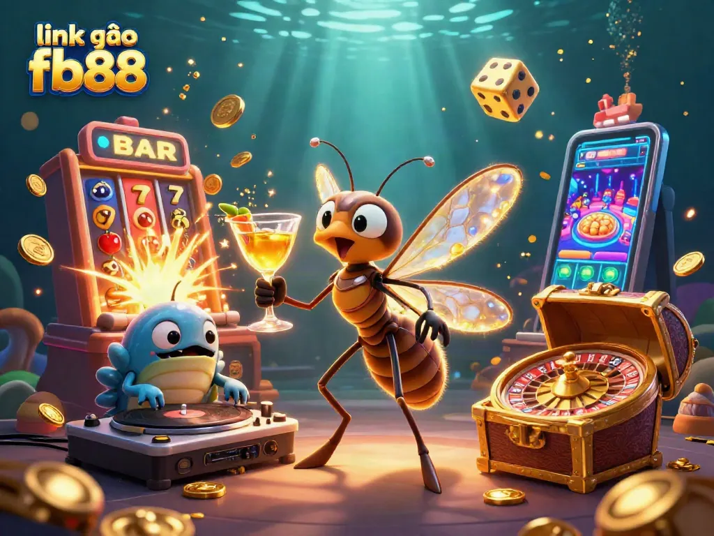 Experience win potential with link vào fb88 as dynamic 3D casino characters celebrate in a vibrant jackpot scene.
