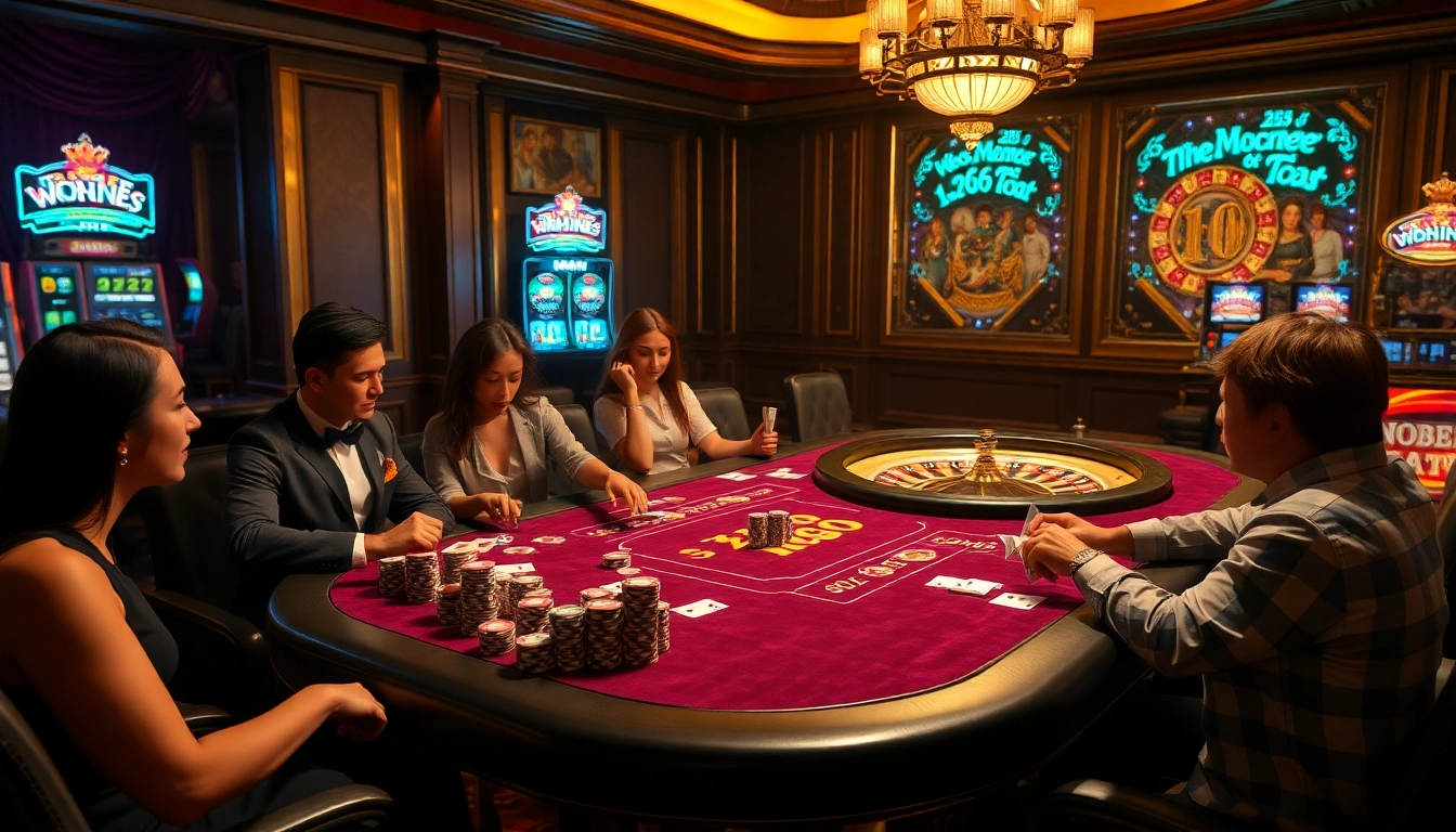 Experience the excitement at HM88 casino with a luxurious gaming environment featuring poker, roulette, and slot machines.