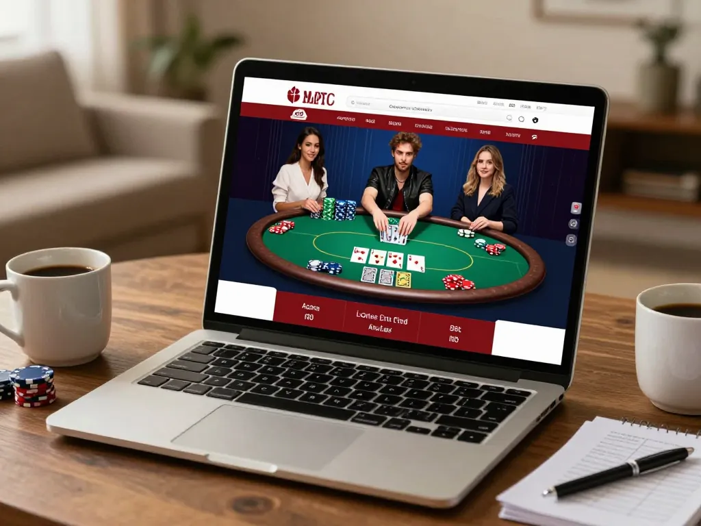 Player strategizing poker on UU88's online casino while enjoying a cozy home setting.