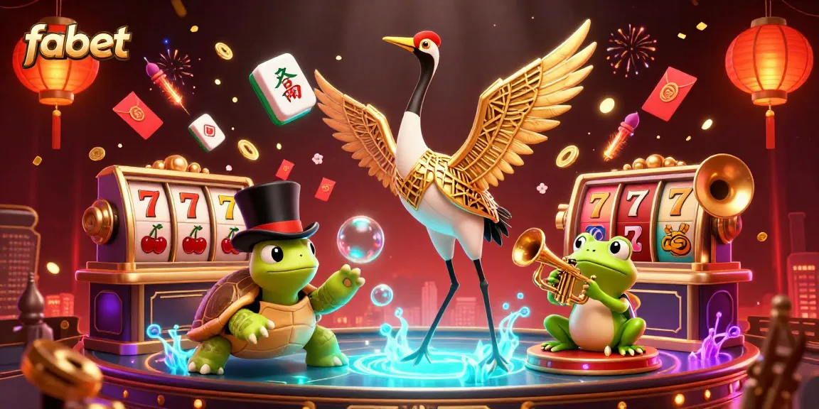 Experience the excitement of fabet with vibrant slot machines and lively casino characters.
