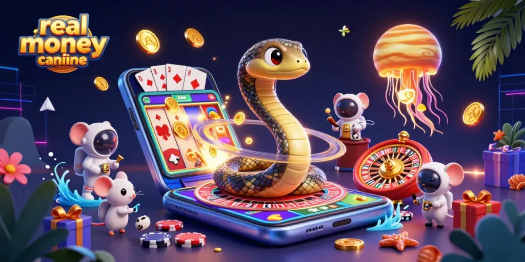 Engage with real money casinos online in an exciting cosmic casino adventure with lively characters.