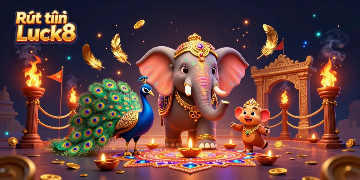 Play and win with Rút tiền Luck8 in an ultra-detailed 3D casino scene, showcasing vibrant elements and lively atmosphere.