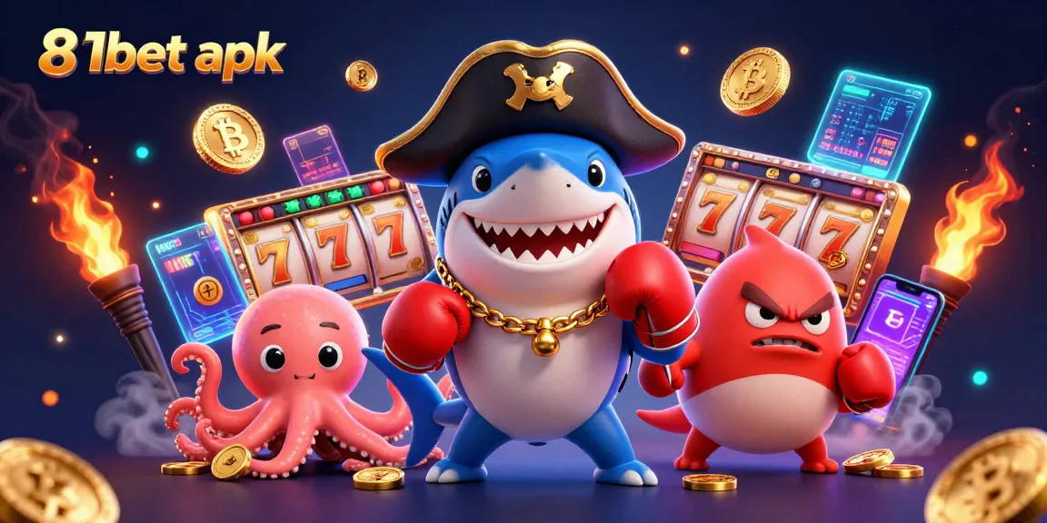 Experience exciting gaming with the 81bet apk, featuring animated sea creatures and casino elements.