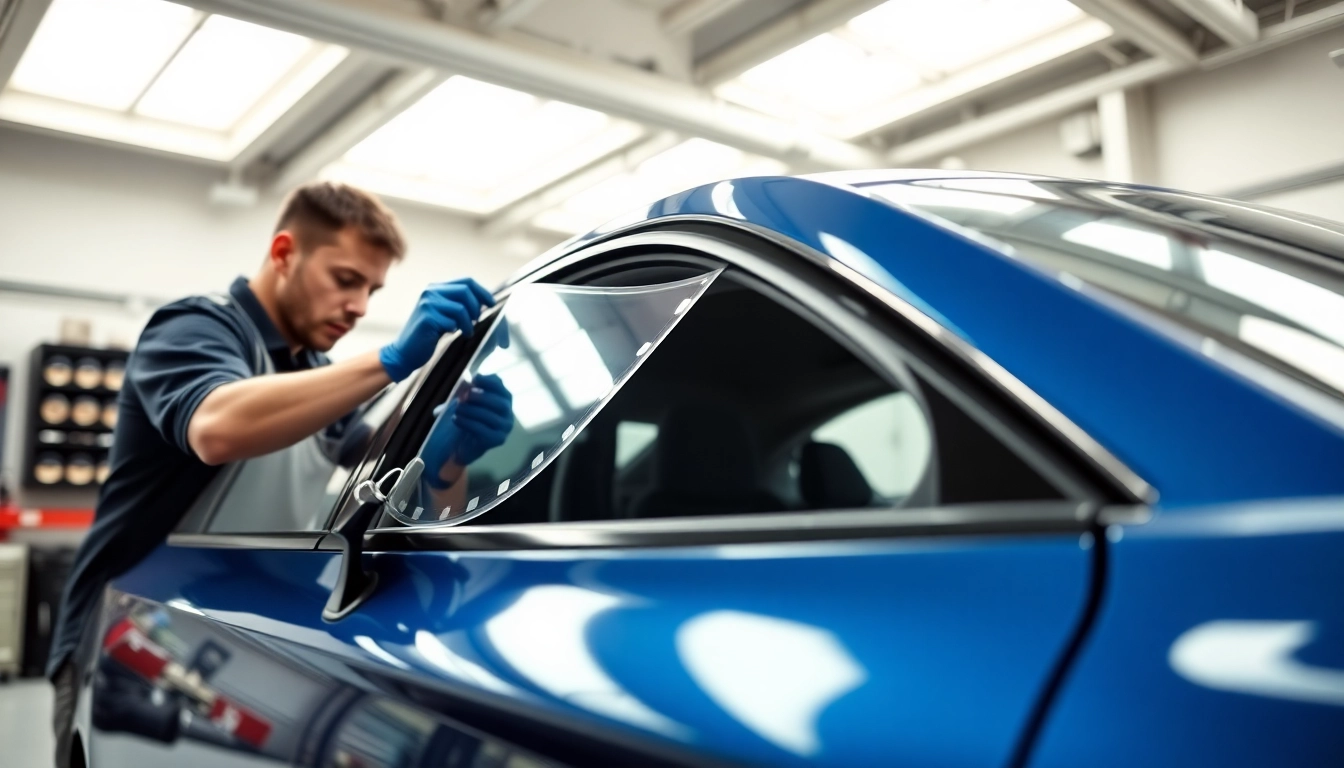 Apply window tint near me for enhanced privacy and style on a modern vehicle.