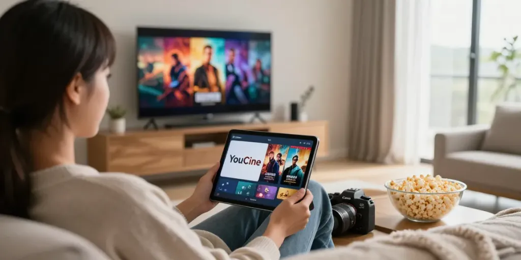 Você pode assistir a filmes e séries com o Youcine APK para iOS em um ambiente confortável e estiloso.