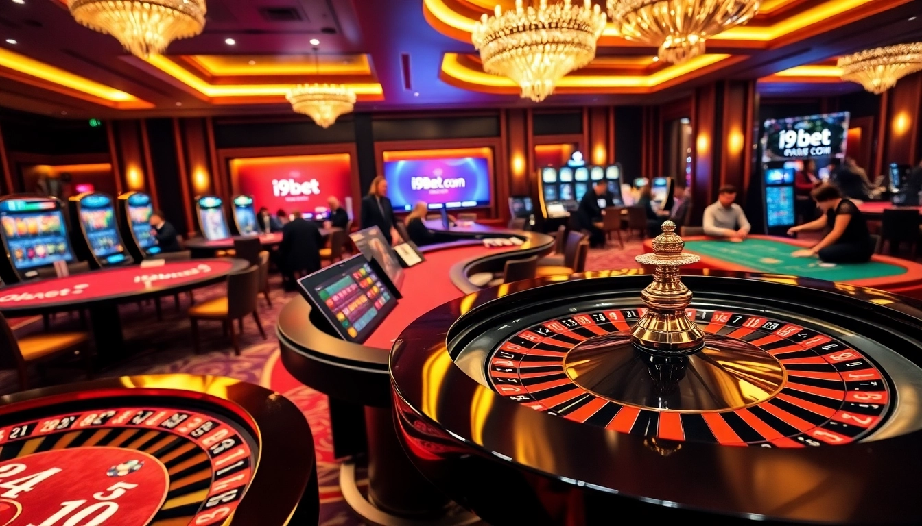 Engaging casino gameplay at i9bet com featuring vibrant tables and excited players.