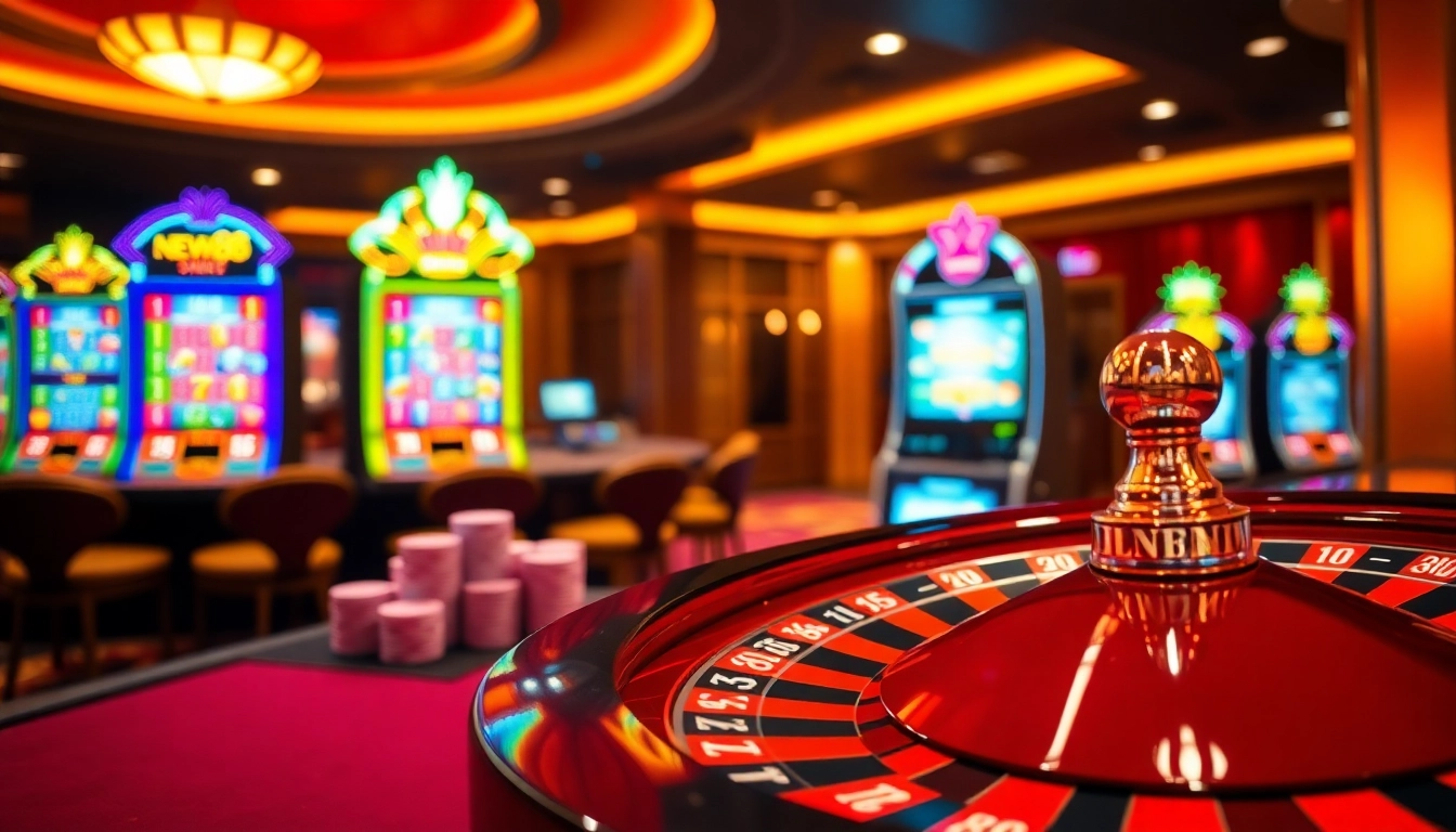 Experience premium gaming at NEW88 with luxury tables and vibrant slot machines, enhancing online casino excitement.